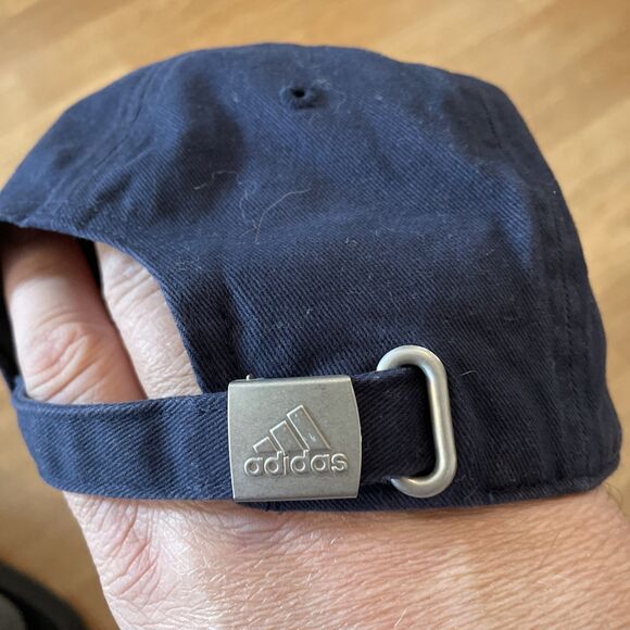 Adidas Golf Cap Mens OSFA Blue Adjustable Hat 100% Cotton - Picture 7 of 10